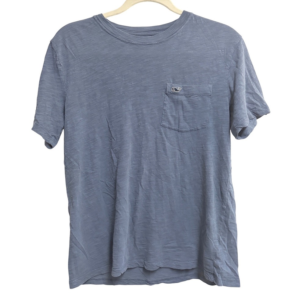 Vineyard Vines Slub Cotton Pocket Tee Blue T-Shirt Short Sleeve XS